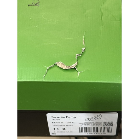 Kate Spade New York Bowdie Leather‎ Pumps US 11 B KG516 Black Pale Vellum - Picture 7 of 7